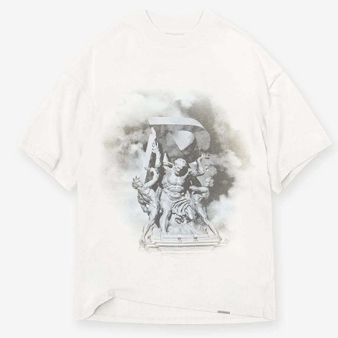 Represent ON SALE68 REPRESENT ATLAS TEE Print Short Sleeve T : Washed Black White S M L - Image 28