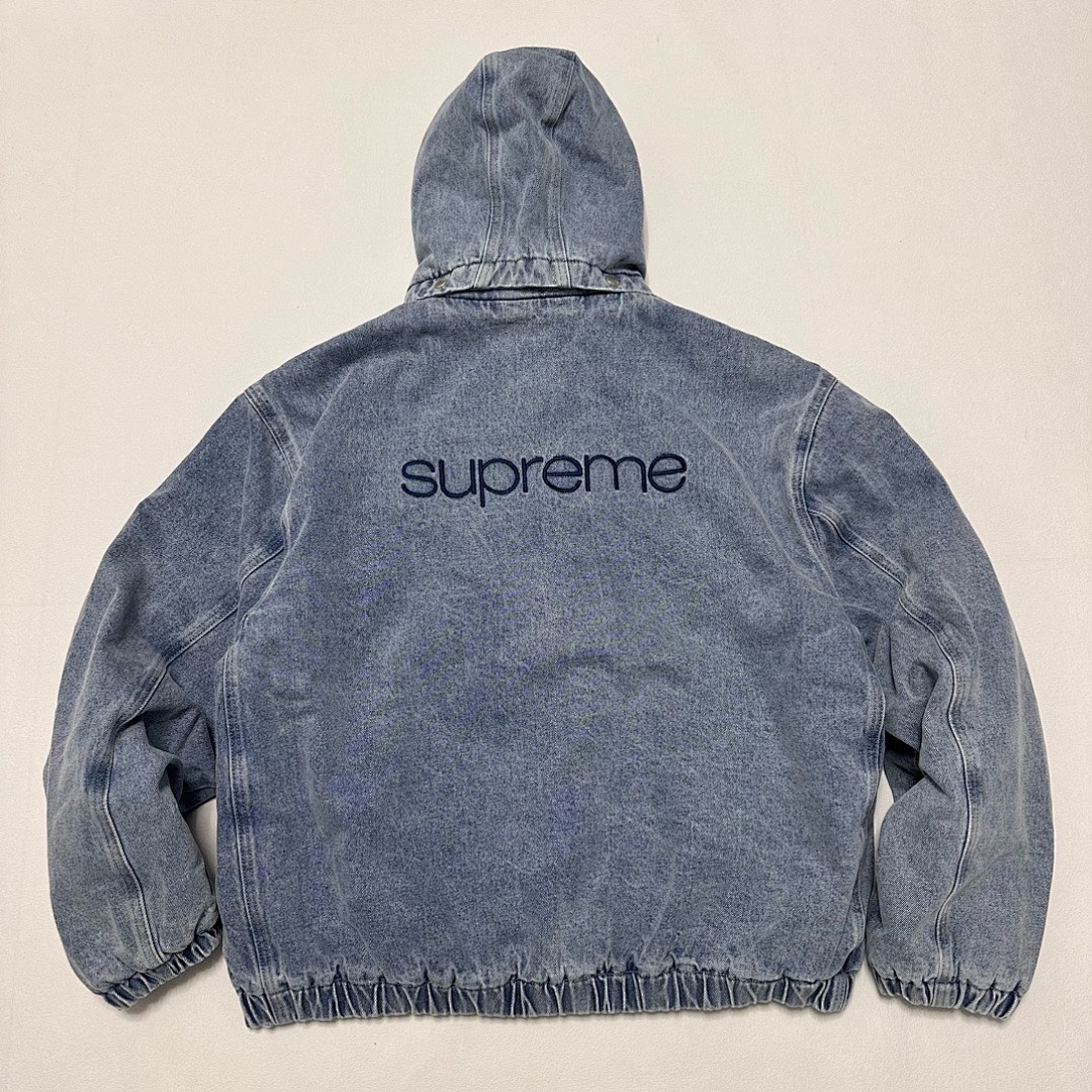 Supreme 598 24Fw Faux Shearling Lined Bomber Jacket Velvet Black White Water Blue S-XL - Image 21