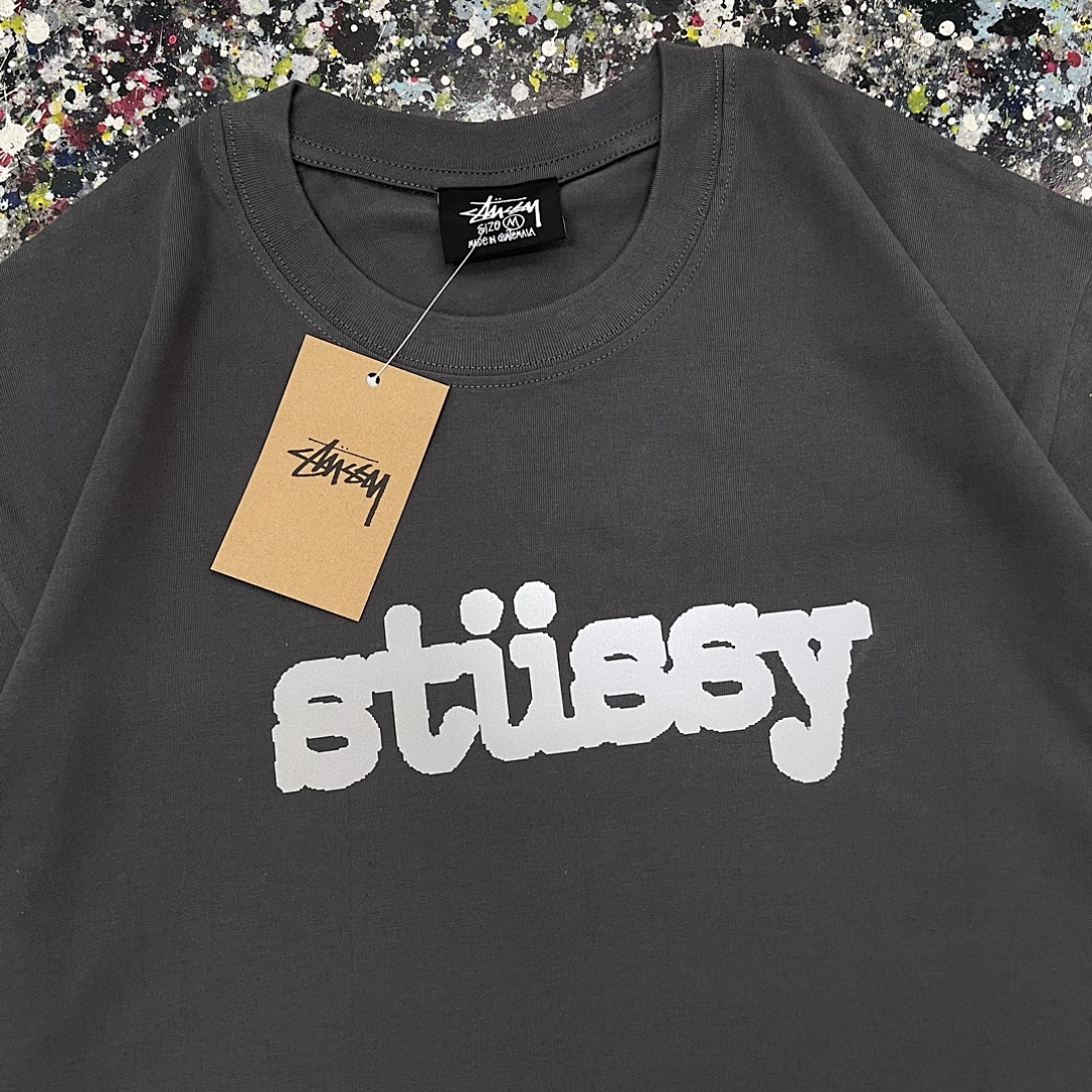 Stussy 108 Stu Light Print Short Sleeve T : Black White Grey Green S Ｍ L XL XXL - Image 10