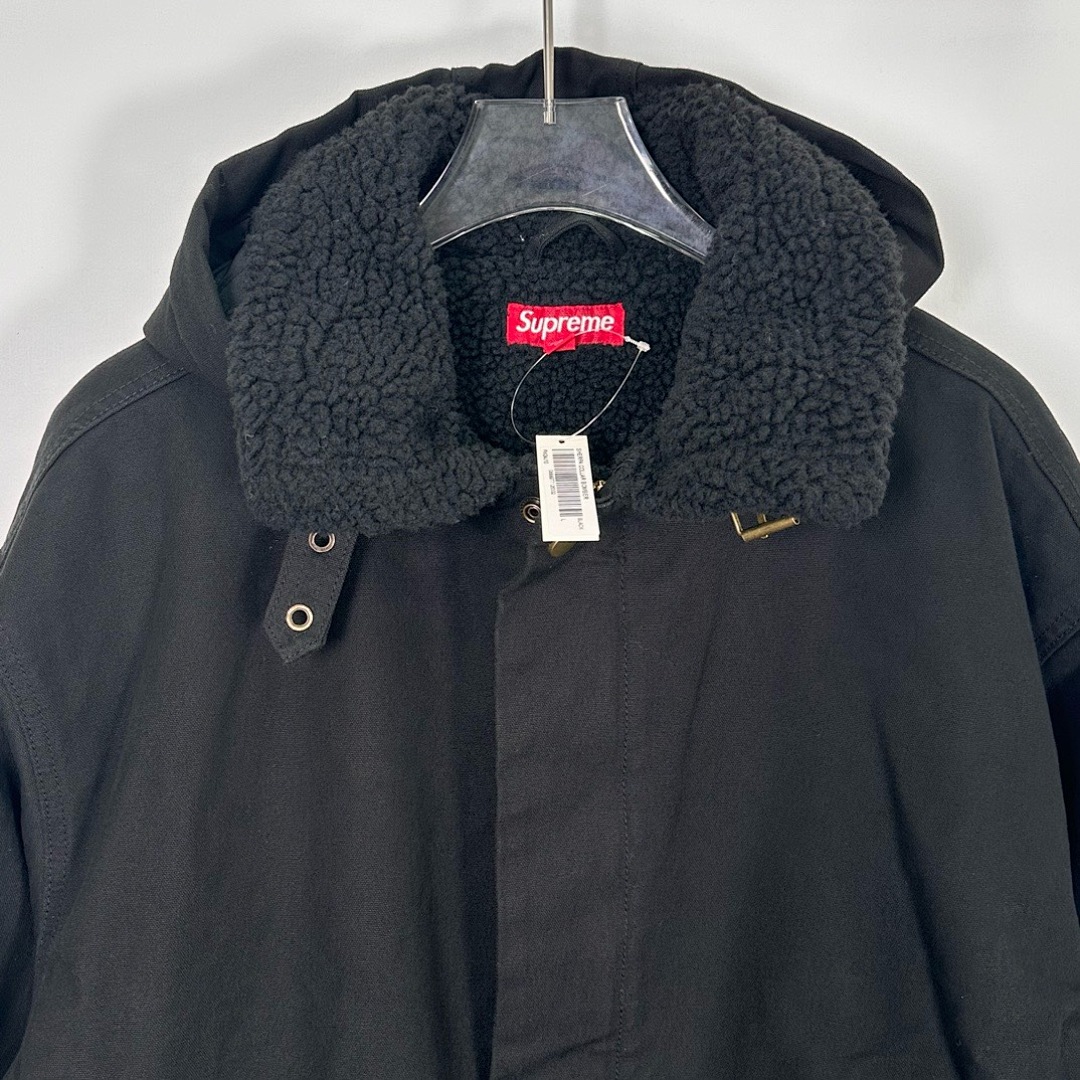 Supreme 598 24Fw Faux Shearling Lined Bomber Jacket Velvet Black White Water Blue S-XL - Image 40