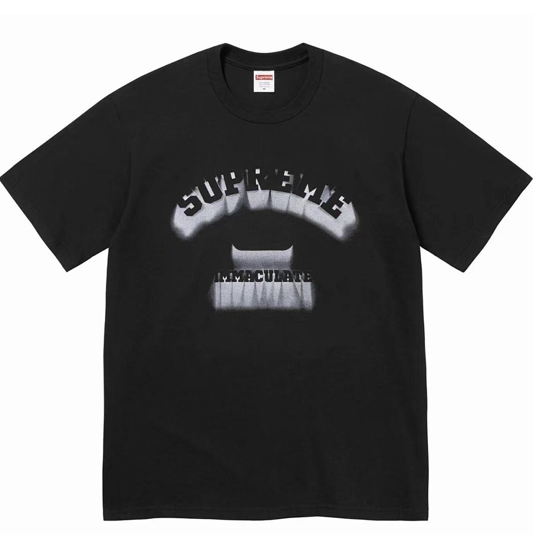 Supreme 108 Sup 24SS Shadow Tee Logo Short Sleeve T Black White S M L