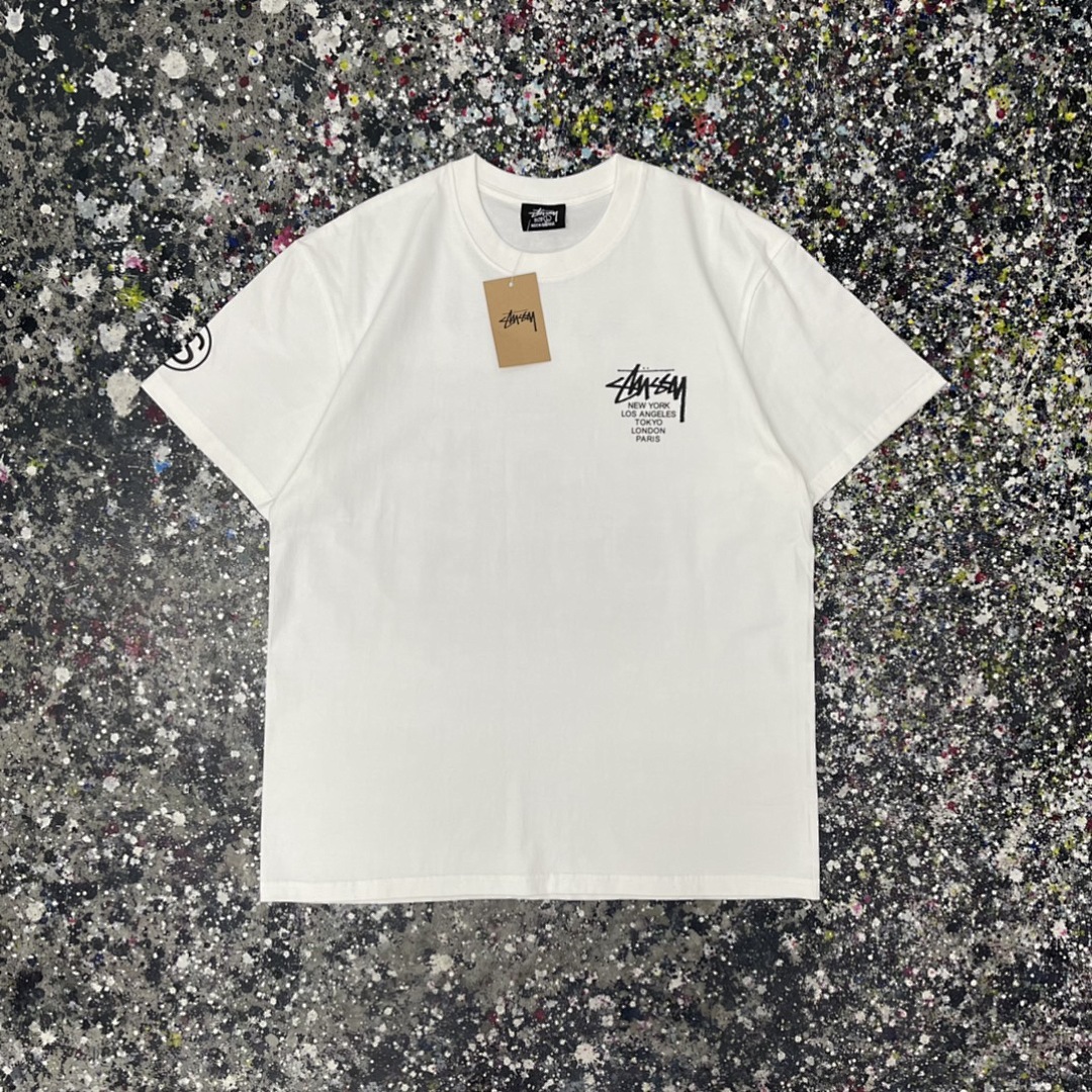Stussy 108 Stu Print Short Sleeve T : Black White S Ｍ L XL XXL - Image 12