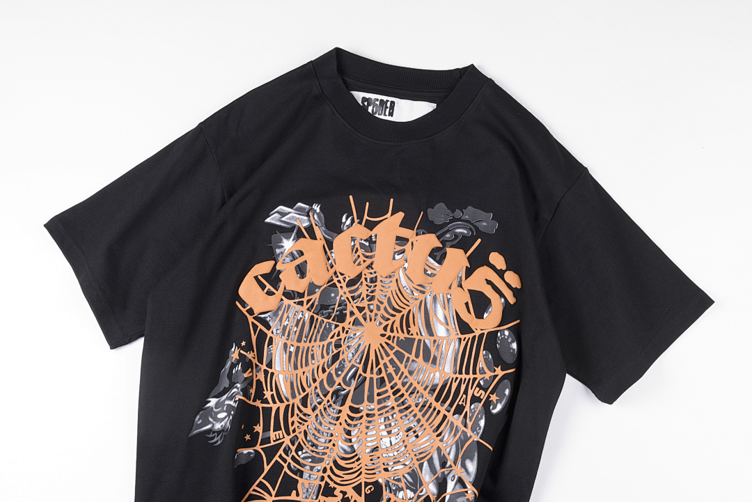 Sp5der 138 Sp5Der Worldwide 555555 TEE Print Short Sleeve Black S-XL - Image 4