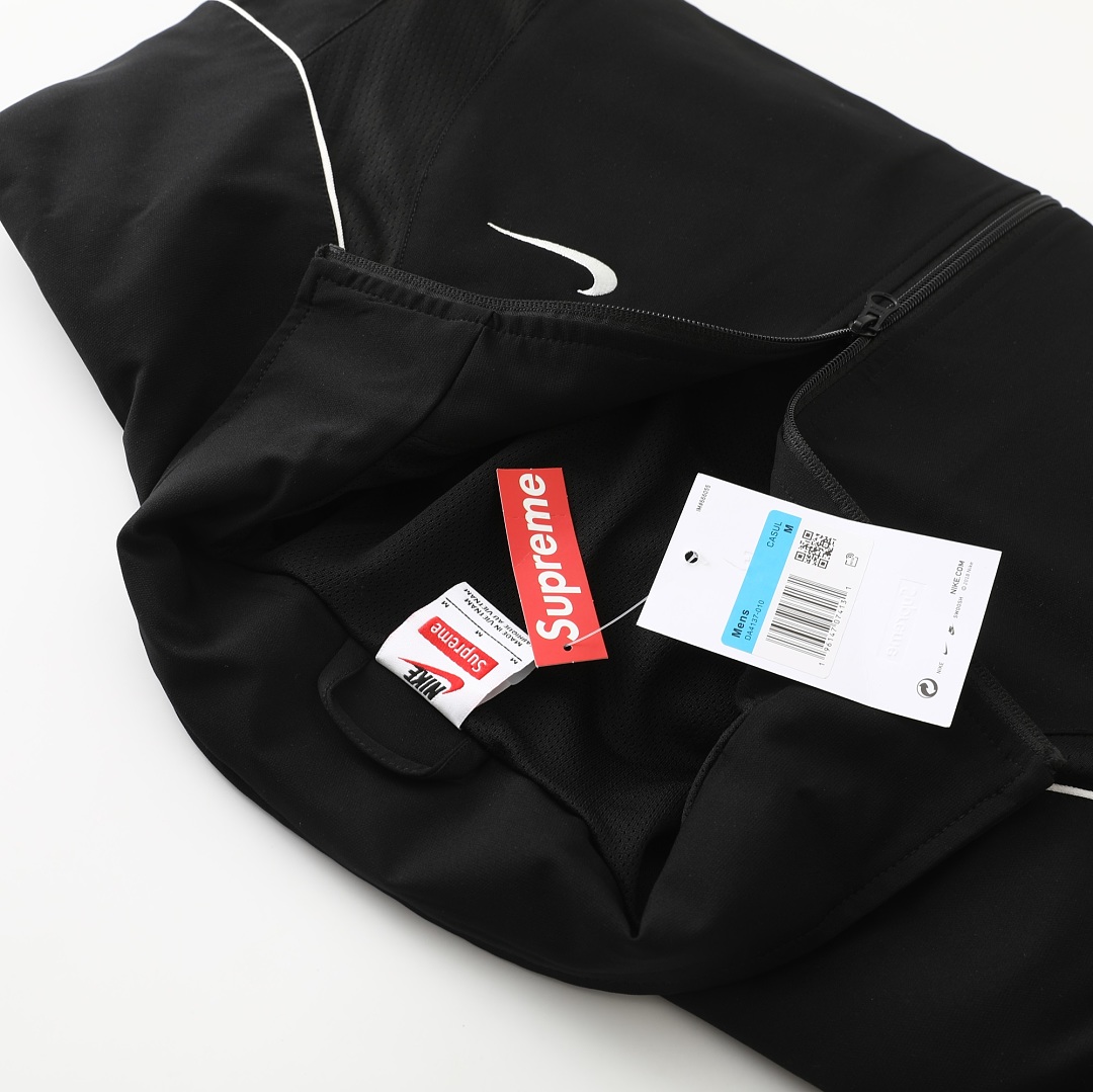 Balenciaga 398 Collab SS25 WEEK4 Track Jacket Sleeve Embroidered Logo : Black Purple :S-XL - Image 9