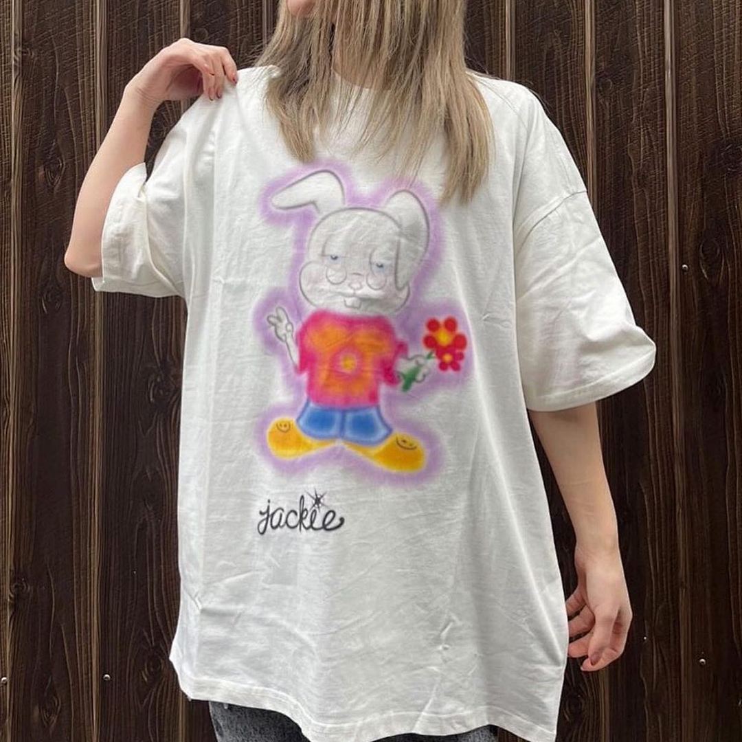 Drew House 108 Drew House Peace Love & Jackie Ss Tee And Khaki Print Short Sleeve T - Image 4