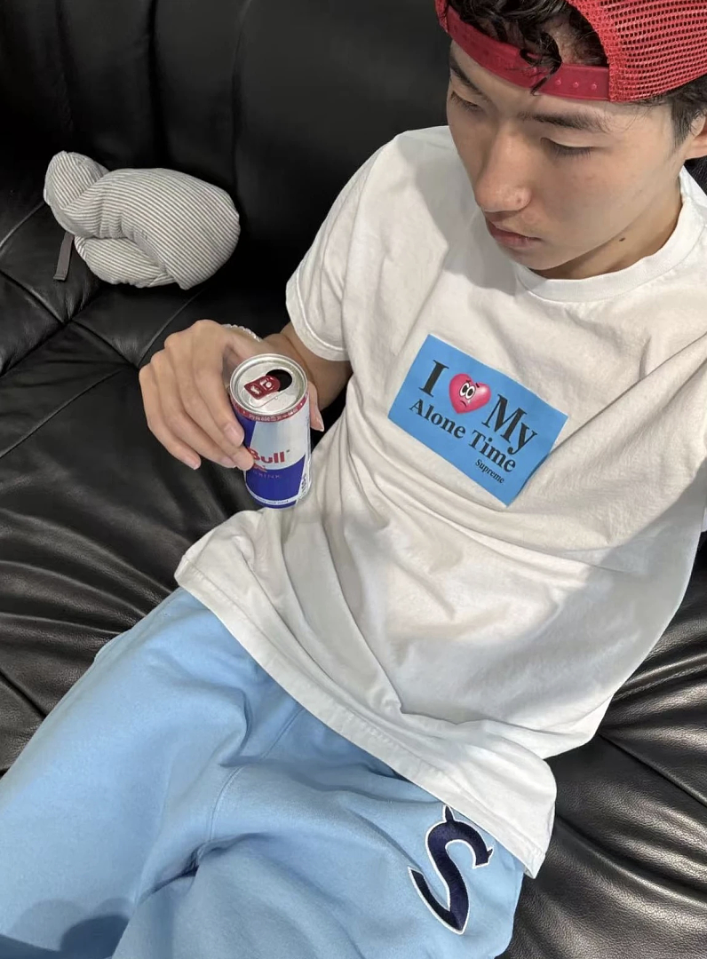 Supreme 128 SS26 ALONE TIME TEE Pink T (Black) - Image 9