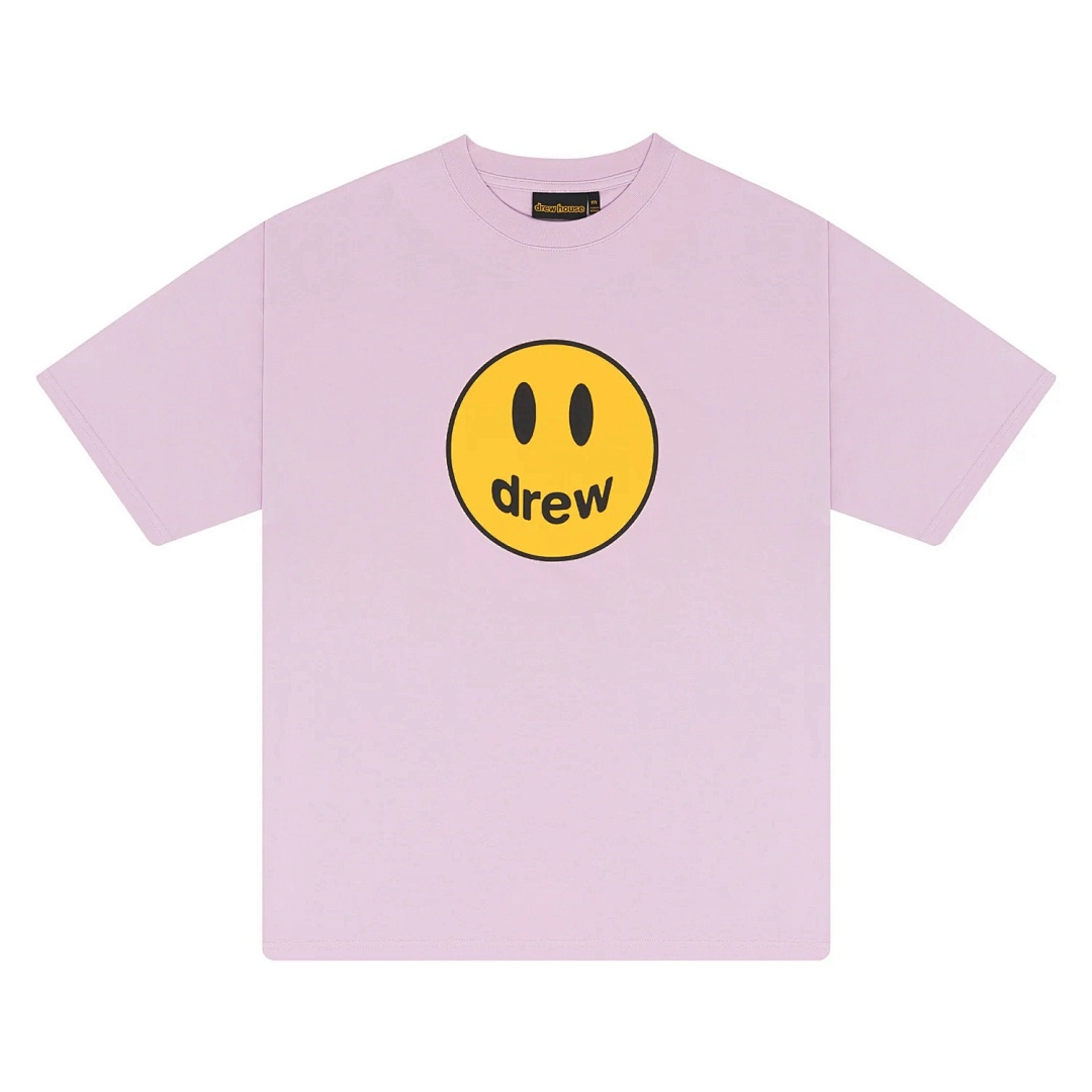 Drew House 108 DREW HOUSE 22FW Mascot Tee LOGO Print Short Sleeve T Cream White Black Red Color Blue Pink Purple S M L - Image 9