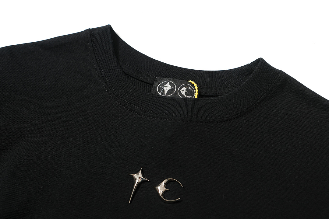 Christian Louboutin 128 THUG CLUB × Complexcon Limited Exclusive Stud Short Sleeve T Black S-L 8022# - Image 5