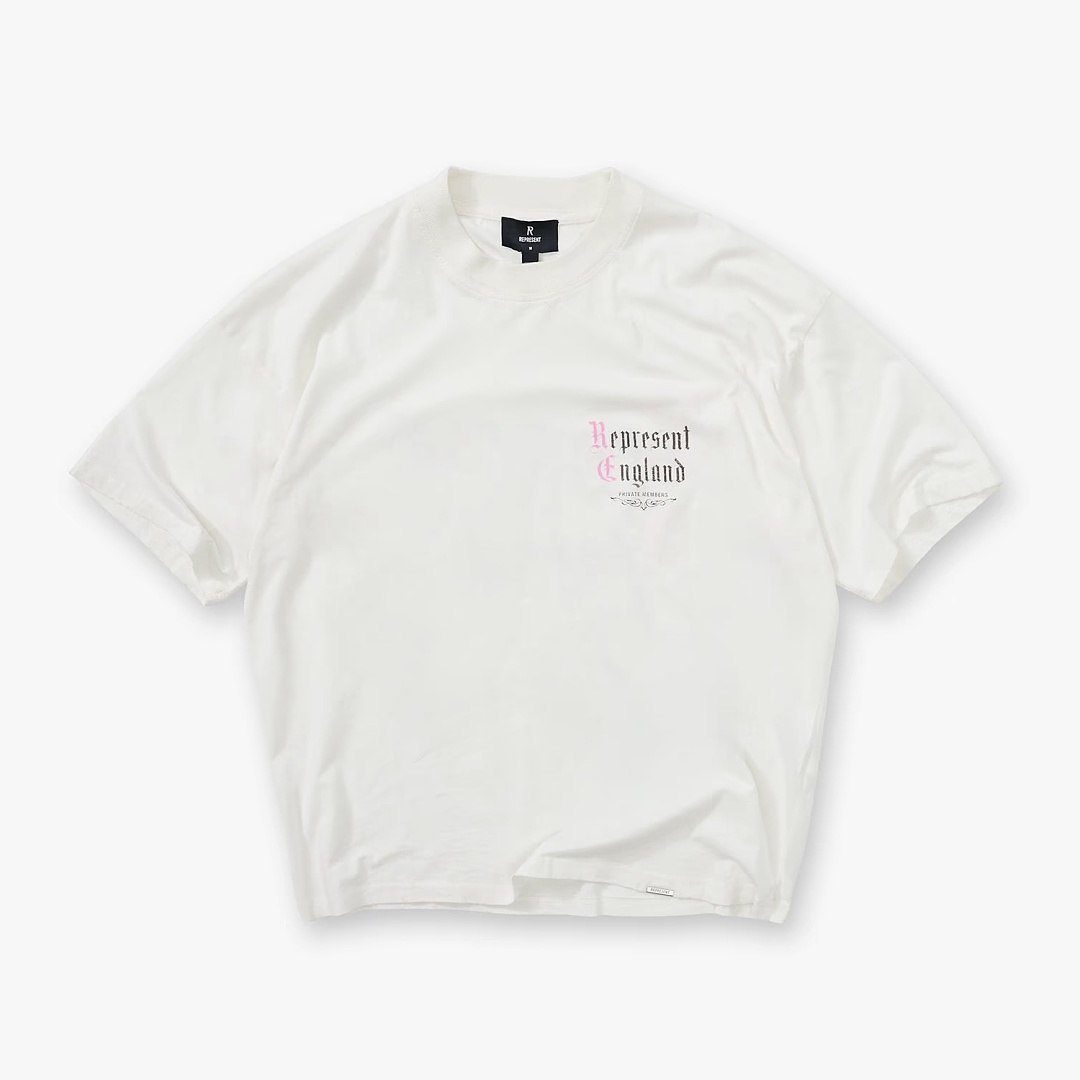Off-White 128 REPRESENT New High Mens Womens Top Water Wide Short Sleeve T : S M L XL Off (White) - Image 13