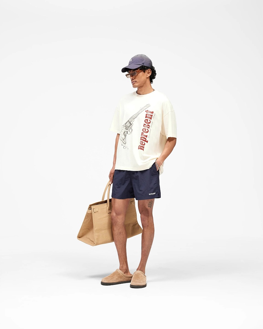 Represent 138 REPRESENT New High Mens Womens Top Wide Short Sleeve : S M L XL Cream Apricot - Image 20