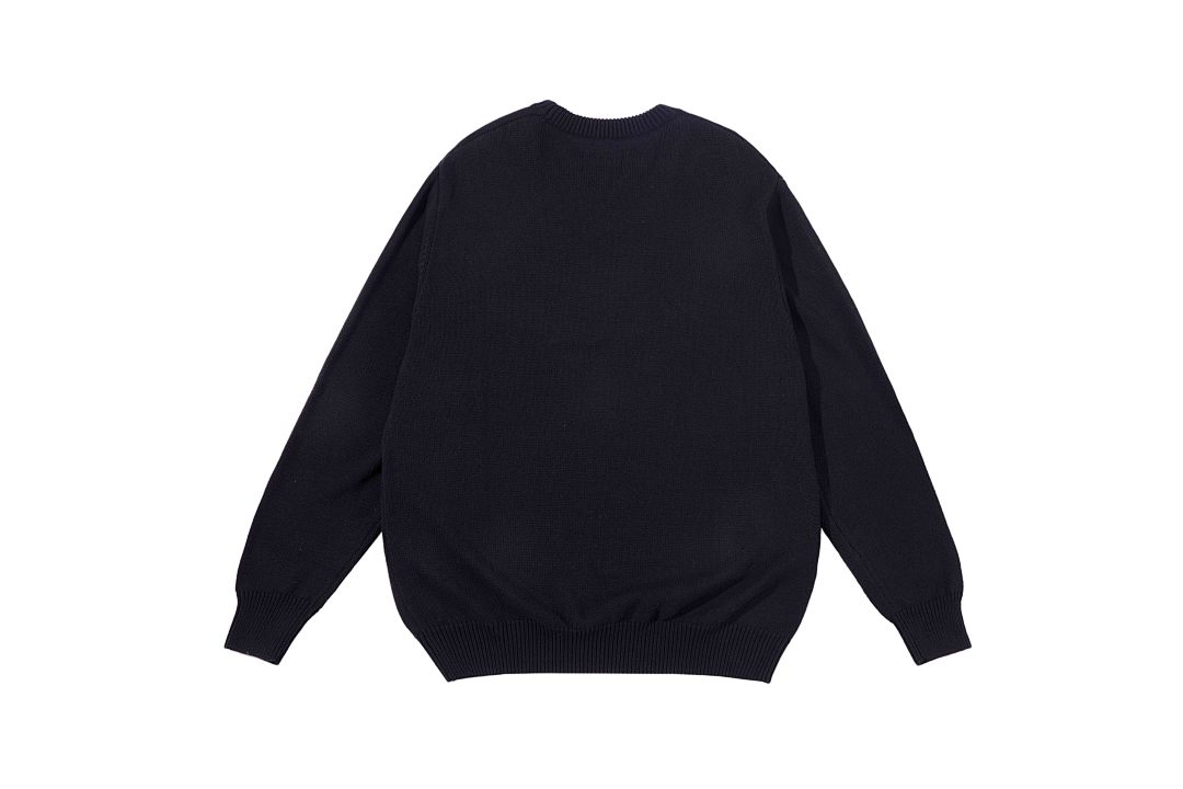 Stussy 228 Stu S Logo Knitted Sweater Ki Kiko Wind Collar Fleece : Black Off White Red Ink Green M L XL Y0796# - Image 8