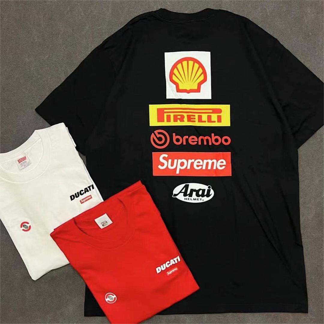 Supreme 118 SUP DUCATI SS24 Khaki Collab Short Sleeve Black White Red S M L - Image 10