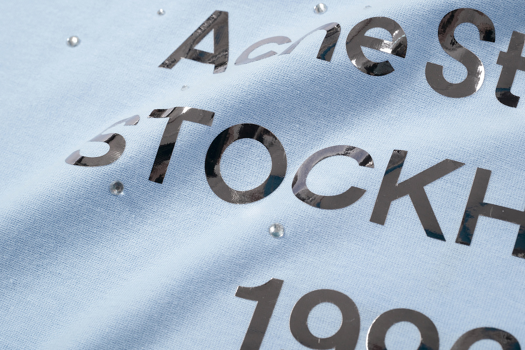 Acne Studios 158 AC Limited Exclusive Rhinestone LOGO Long Sleeve T Pink Black White Mountain Blue S-XL 8206# - Image 56