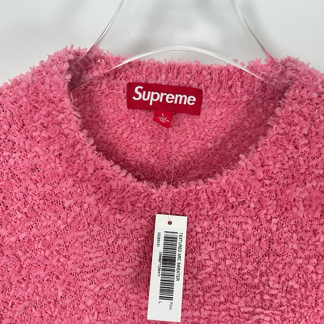 Supreme 368 SS25 TEXTURED ARC SWEATER Fleece Velvet Black Apricot Pink S-XL - Image 20