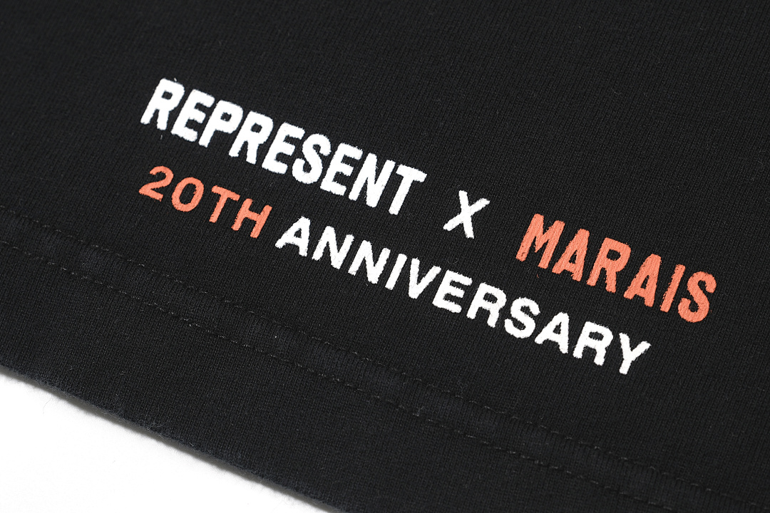 Represent 118 REPRESENT X MARAIS Collab Logo Short Sleeve T Black S-XL R3120# - Image 7