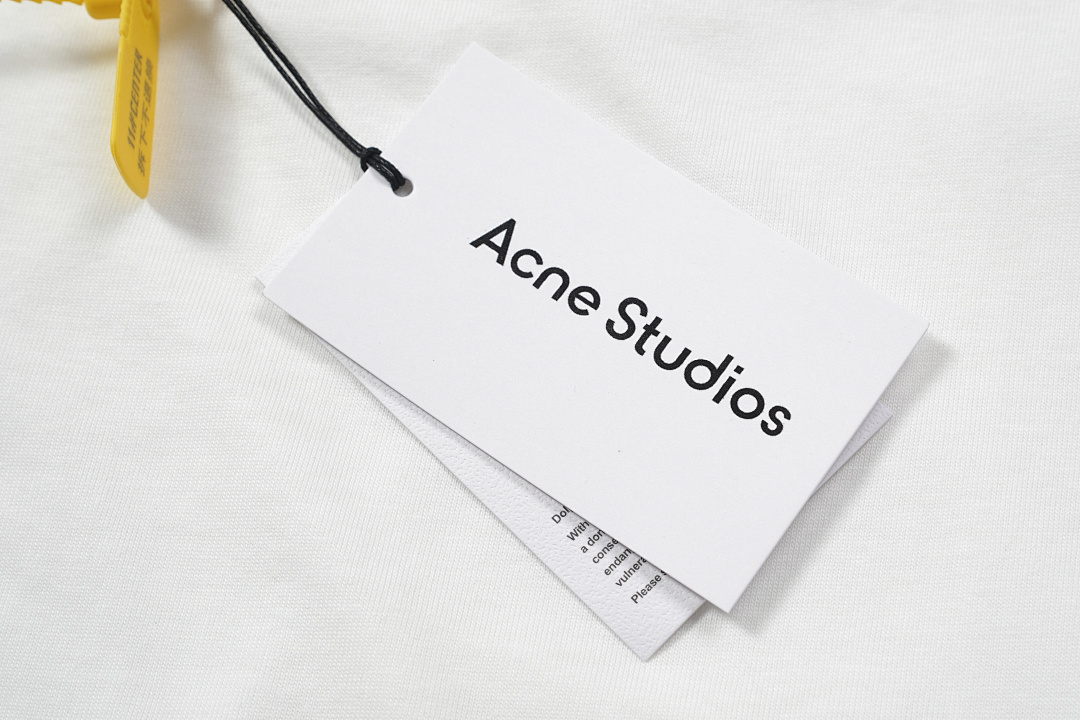 Acne Studios 128 AC LOGO Print Long Sleeve T Black White S-XL 8296# - Image 14