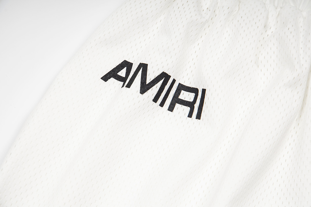 AMIRI 148 Logo Print Short Black White S M L XL 9934# - Image 19