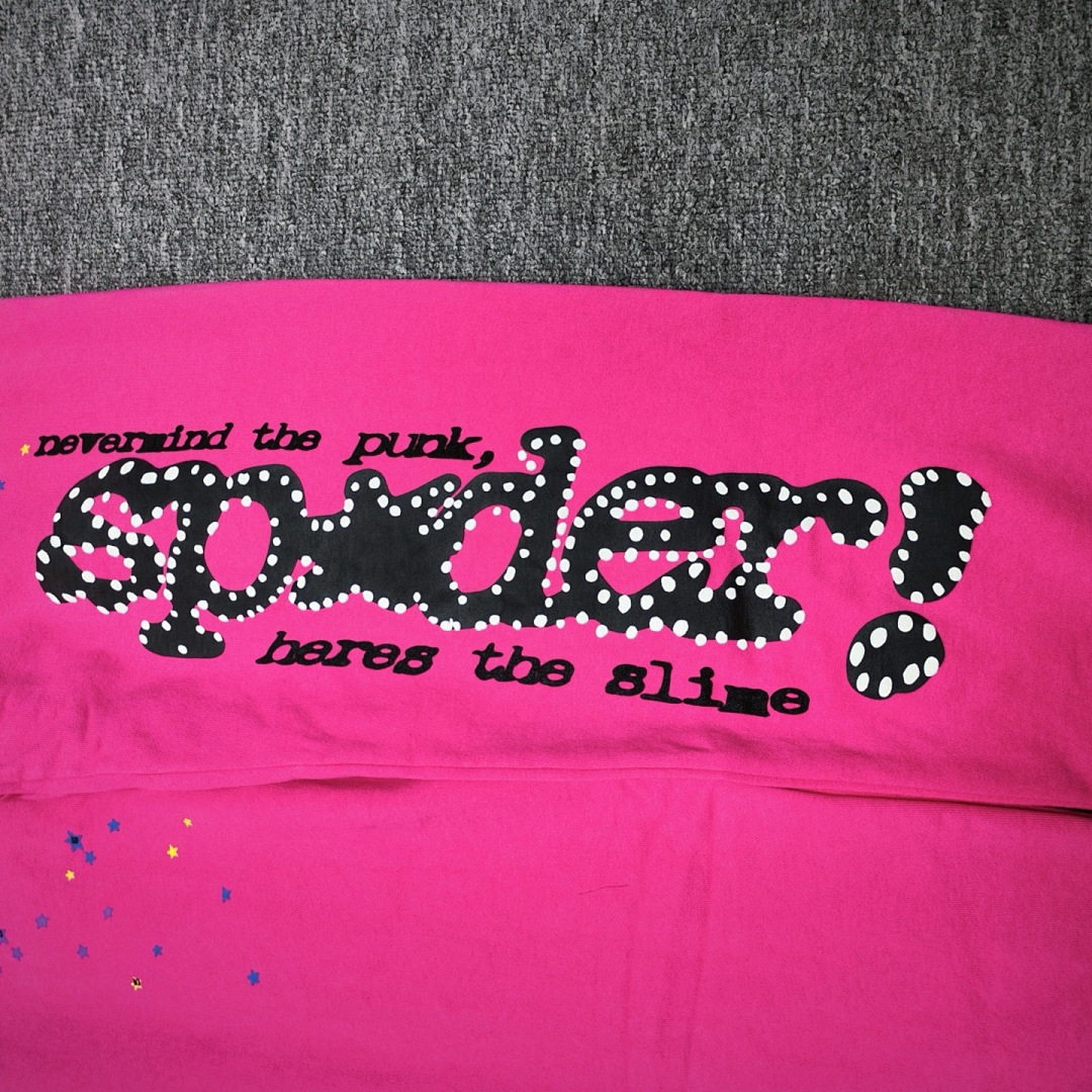 Sp5der 278 Pink V2 Sp5Der FW23 SWEATS Mens Womens Long : S-XXL - Image 13