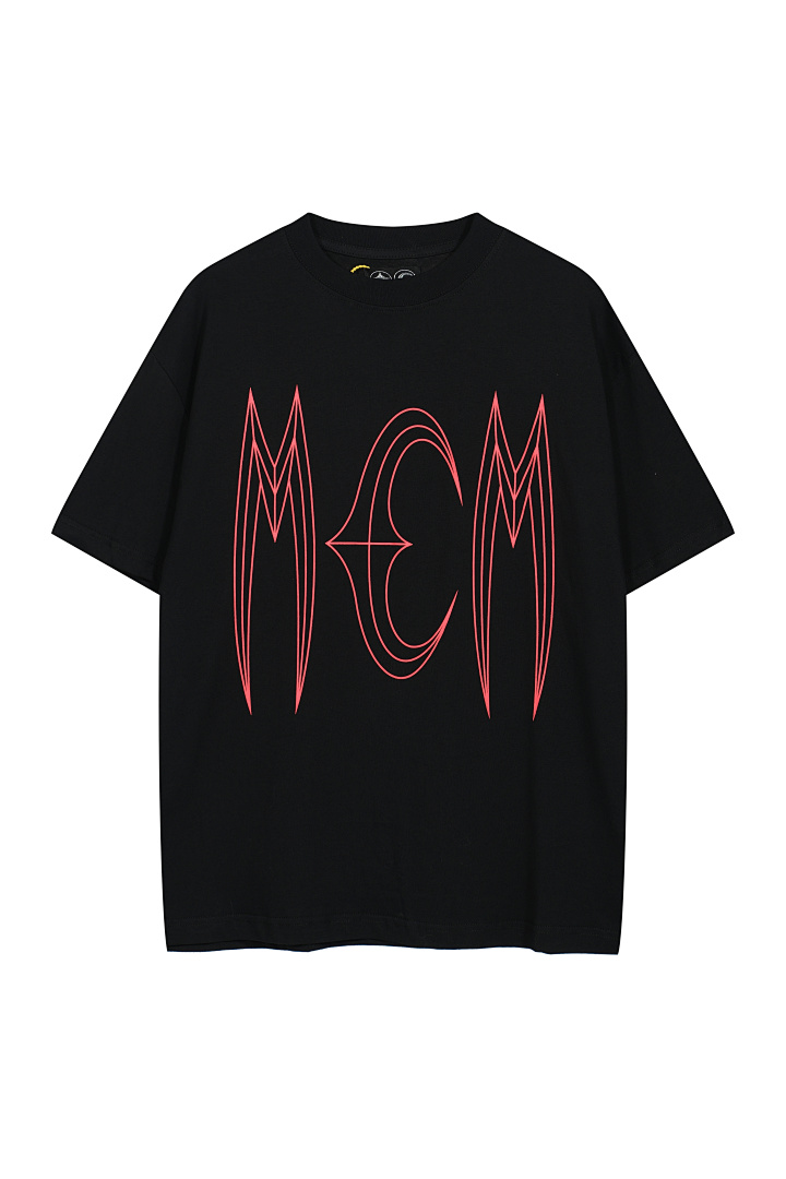 Christian Louboutin 108 THUG CLUB TCM T-SHIRTS LOGO Print Short Sleeve T Black White S-L 8009# - Image 3
