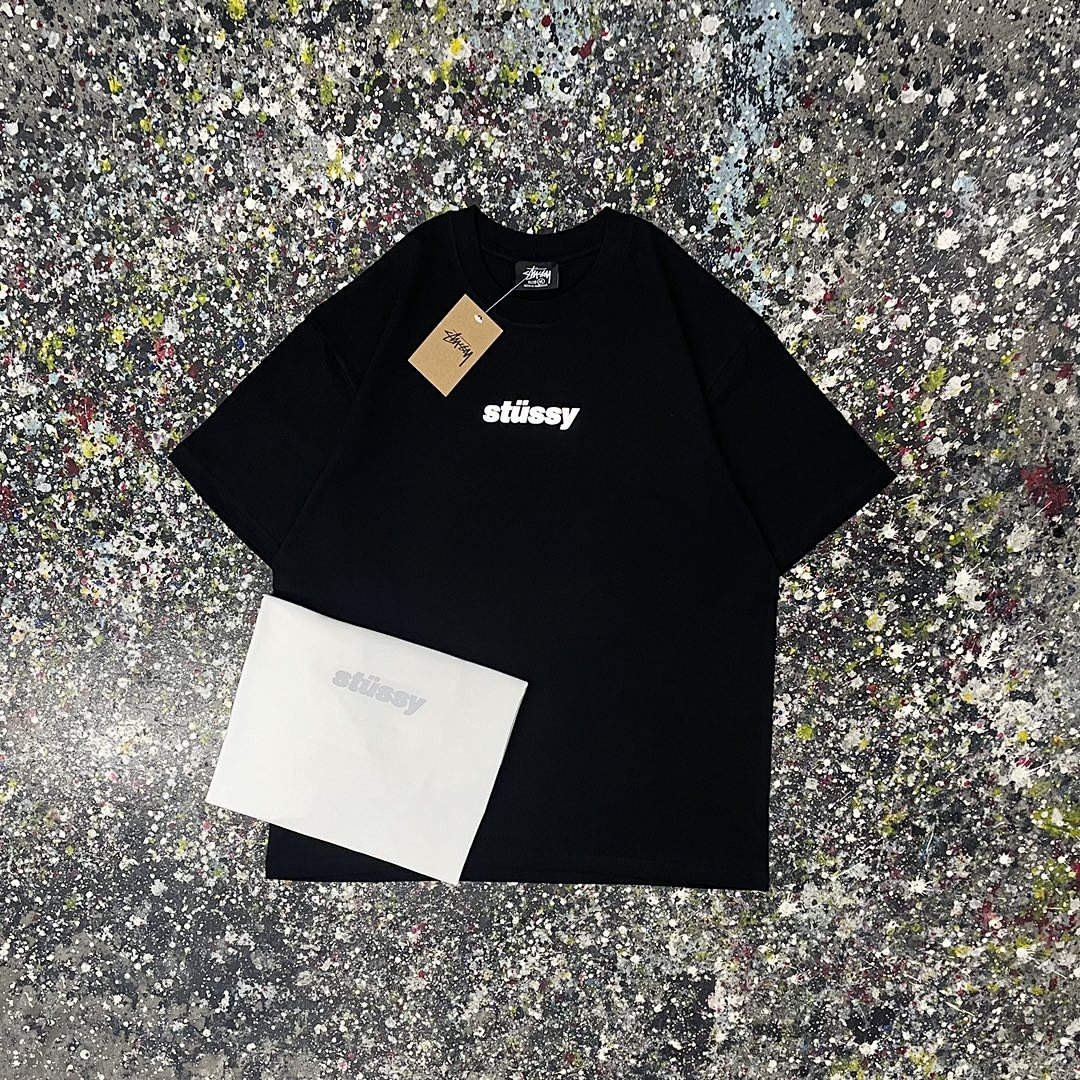 Stussy 108 Stu Light Print Short Sleeve T : Black White S M L XL XXL