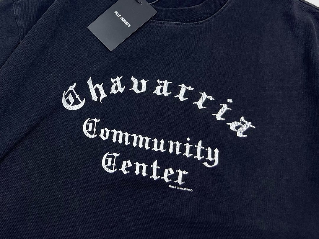 Chanel 138 WillyChavarria High Mens Womens Wide Washed Short Sleeve T : S M L XL Water Black Willy - Image 7