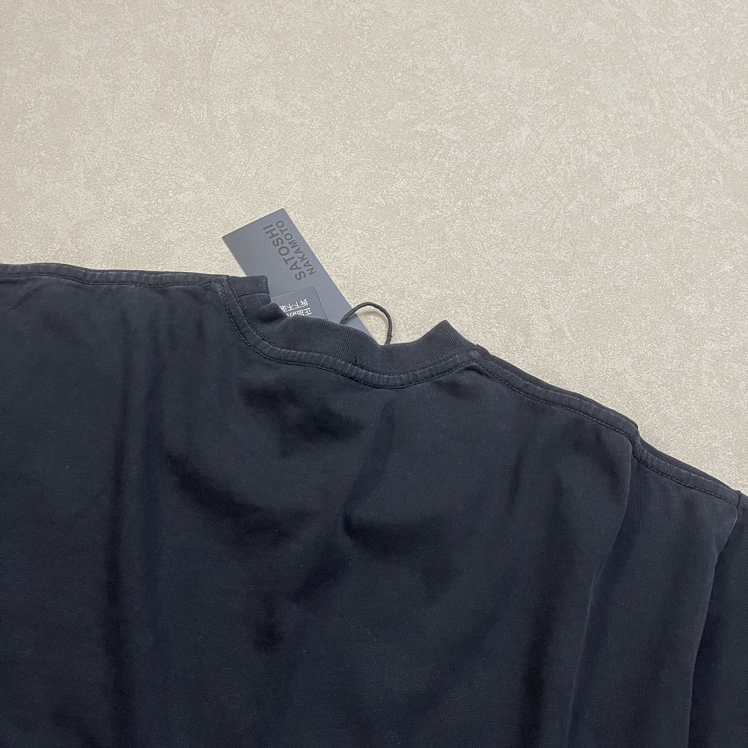 Unbranded 138 Satoshi Nakamoto Yellow Print T Washed Black S M L (Smiley Face) - Image 7
