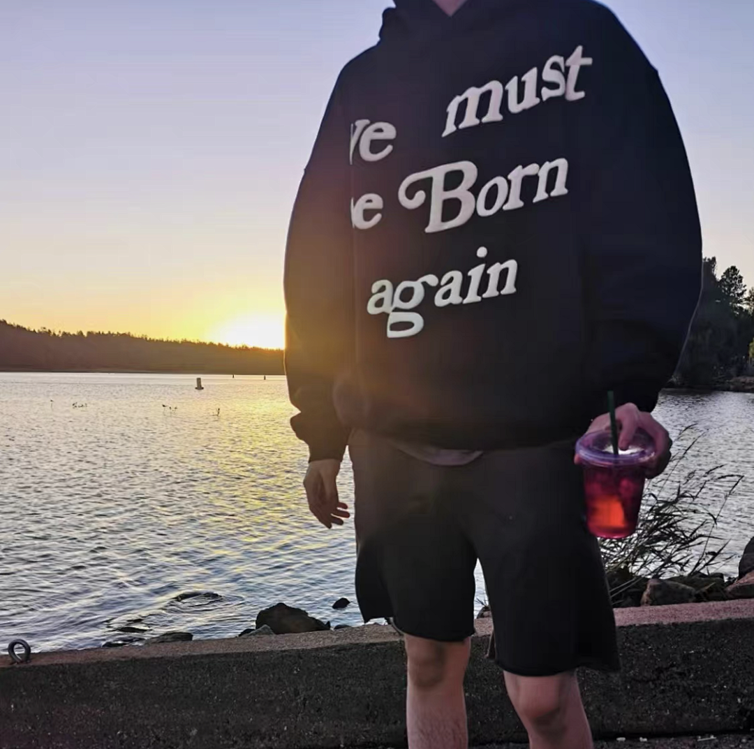 Unbranded 218 CPFM YE MUST BE BORN AGAIN HOODIE Velvet : Black Brown Dark Grey Ink Green Color Blue Yellow Bright Red Orange Purple S M L - Image 14