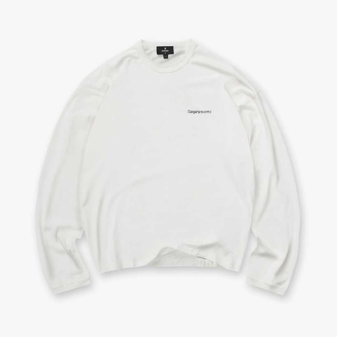 Represent 138 Represent High Long Sleeve : White S M L - Image 3