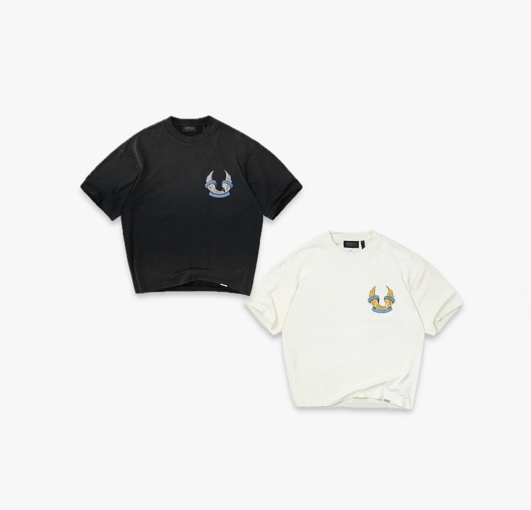 Off-White 138 REPRESENT New High Mens Womens Top Water Wide Short Sleeve : S M L XL Off (White)