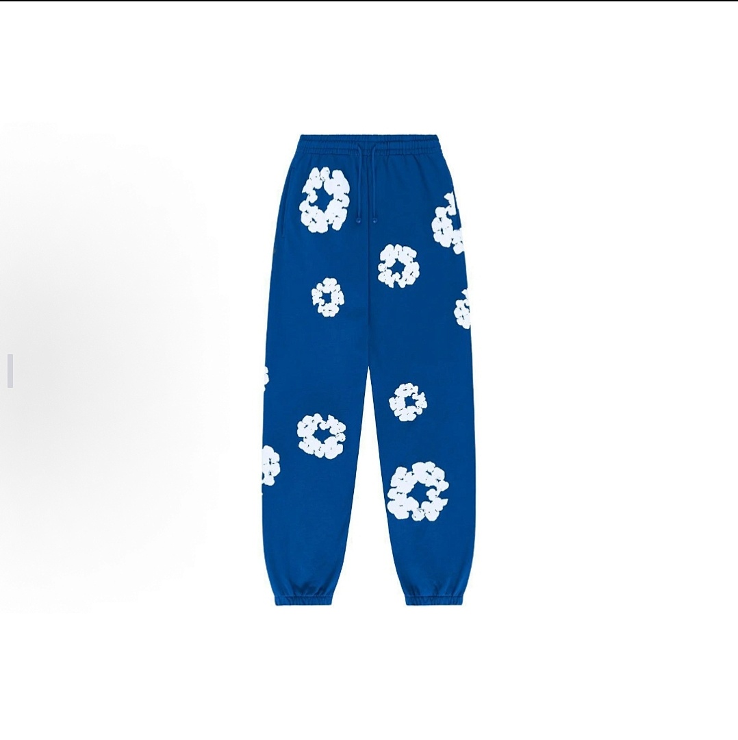 Unbranded 318 TOP Stock X Cactus Denim Tears Wreath Sweatpants460 100% Solid Cotton Mens Womens Black Grey Blue S-XL - Image 27