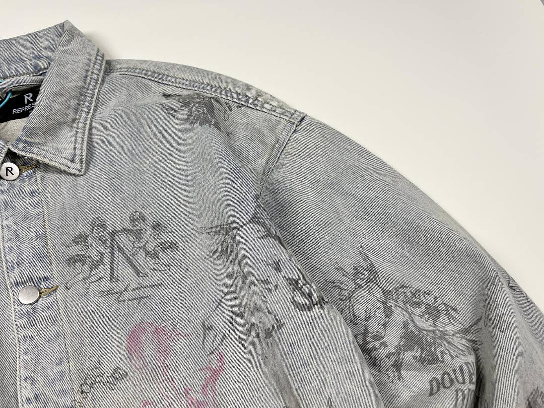 Represent 298 Represent : S M L XL (Washed Blue) - Image 8