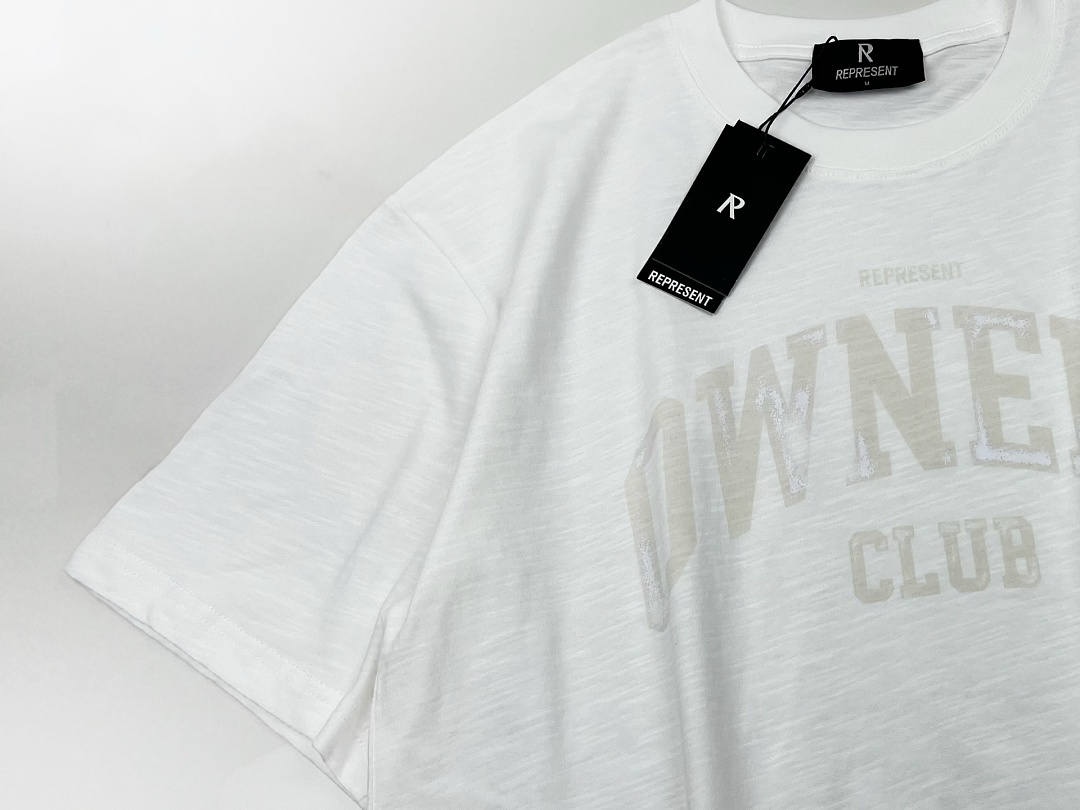 Off-White 128 REPRESENT New High Mens Womens Top Wide Short Sleeve T : S M L XL Washed Blue Off (White) - Image 21