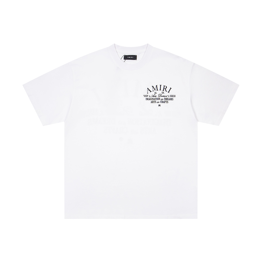 AMIRI 118 Logo 26Ss Print Short Sleeve T Black White S M L XL 9946# - Image 13