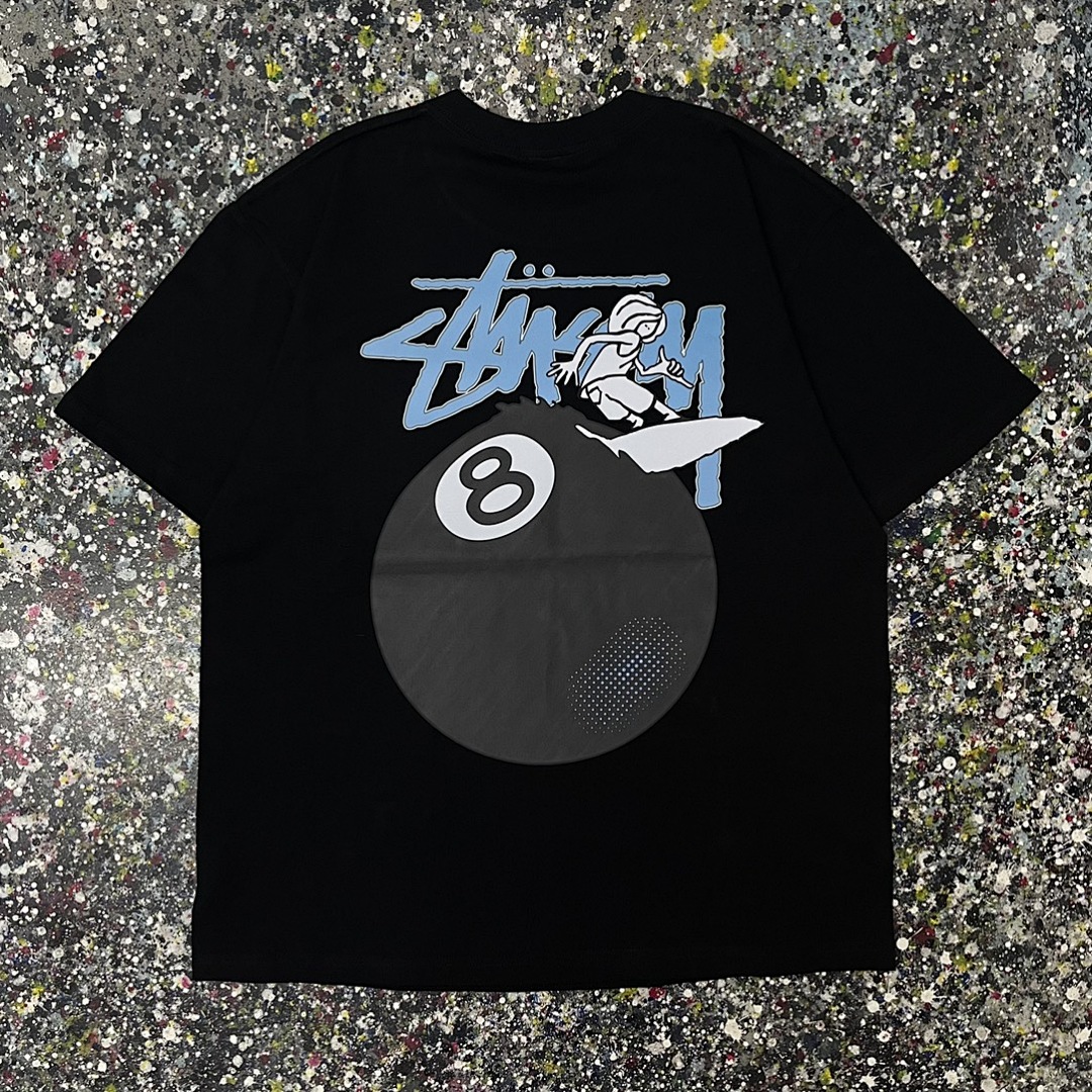 Stussy 108 Stussy Black 8 Print Short Sleeve T : White S Ｍ L XL XXL - Image 7