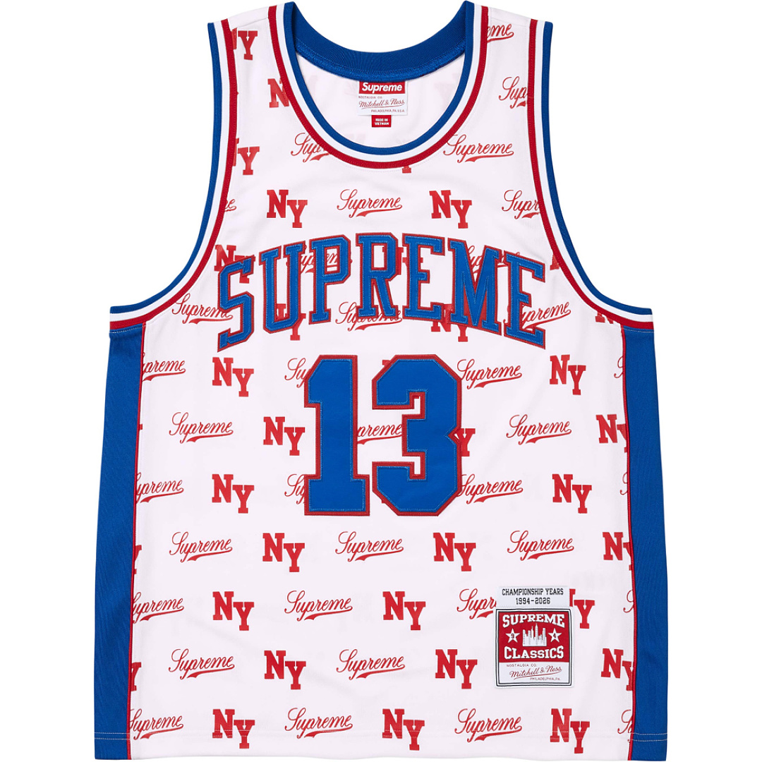 Supreme 278 MITCHELL NESS Black White S M L - Image 5