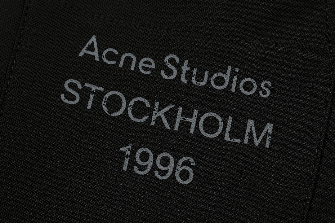 Acne Studios 118 AC LOGO Print Short Sleeve T Black White Brick Red S-XL 8096# - Image 24