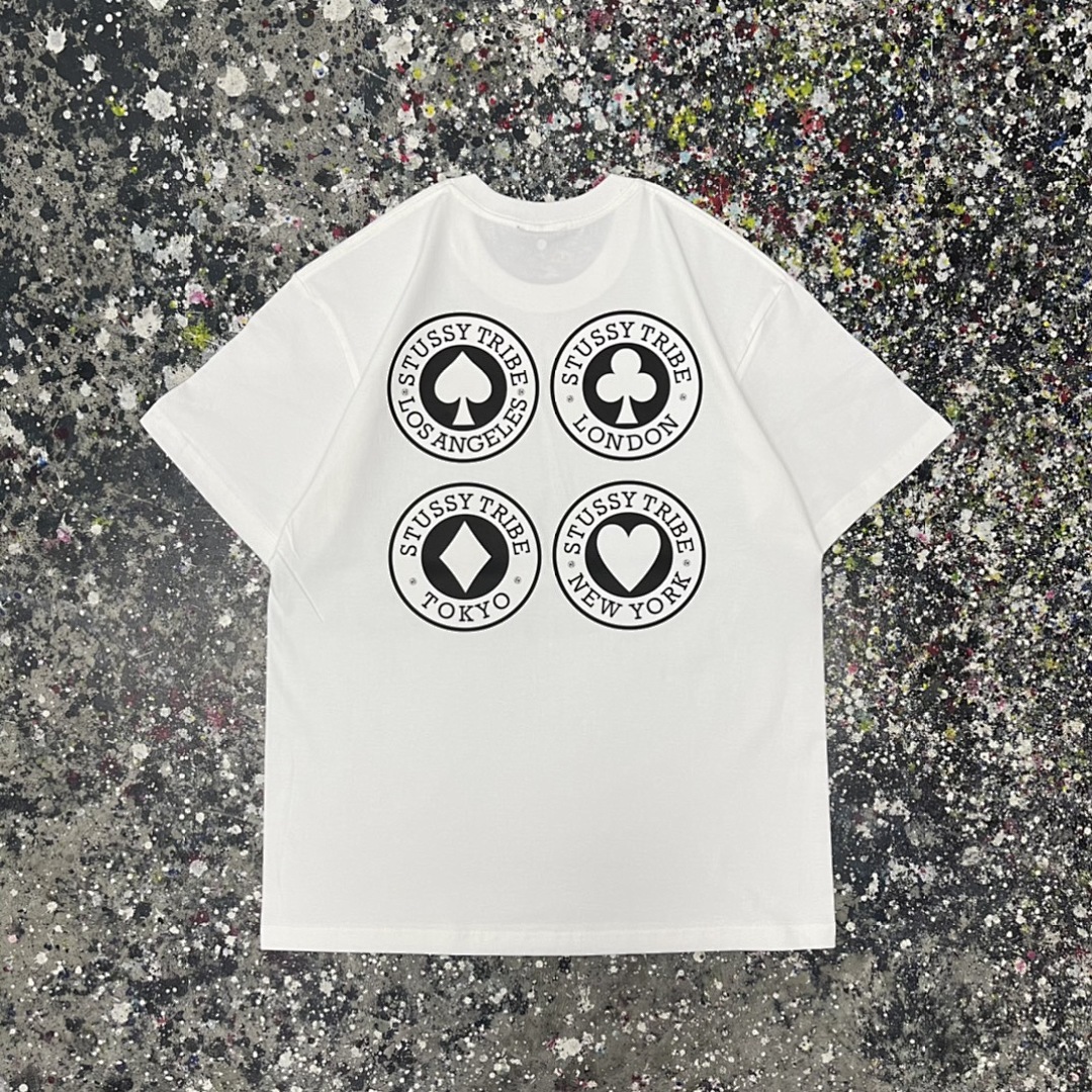 Stussy 108 Stu Print Short Sleeve T : Black White S Ｍ L XL - Image 13