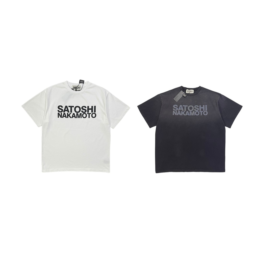 Unbranded 128 Satoshi Nakamoto Vintage Tee T Washed Black White S M L