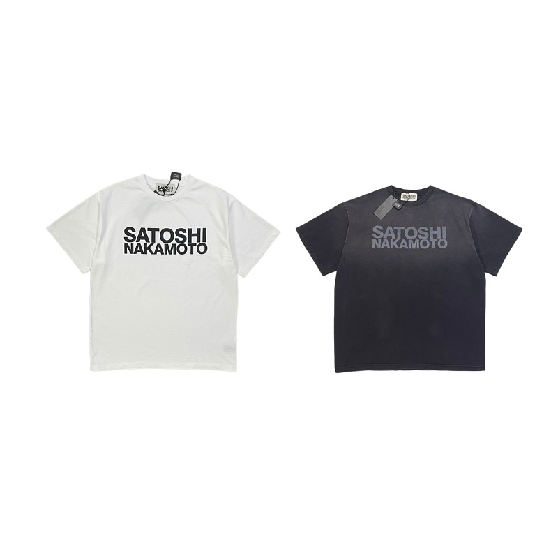 Unbranded 128 Satoshi Nakamoto Vintage Tee T Washed Black White S M L