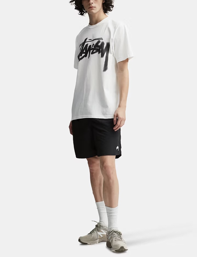 Stussy 98 STU FW23 DIZZY STOCK TEE Halo Shadow Print Short Sleeve T : Black White S M L XL Y1336# - Image 6