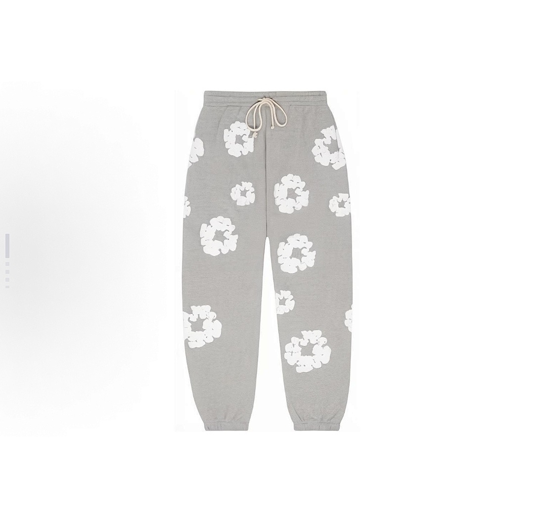 Unbranded 318 TOP Stock X Cactus Denim Tears Wreath Sweatpants460 100% Solid Cotton Mens Womens Black Grey Blue S-XL - Image 6