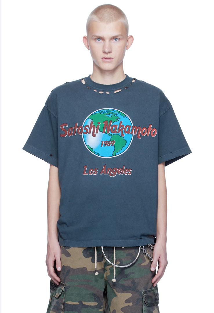 Unbranded 138 Satoshi Nakamoto 1969 Rock Tee Short Sleeve : Washed Grey S M L - Image 14