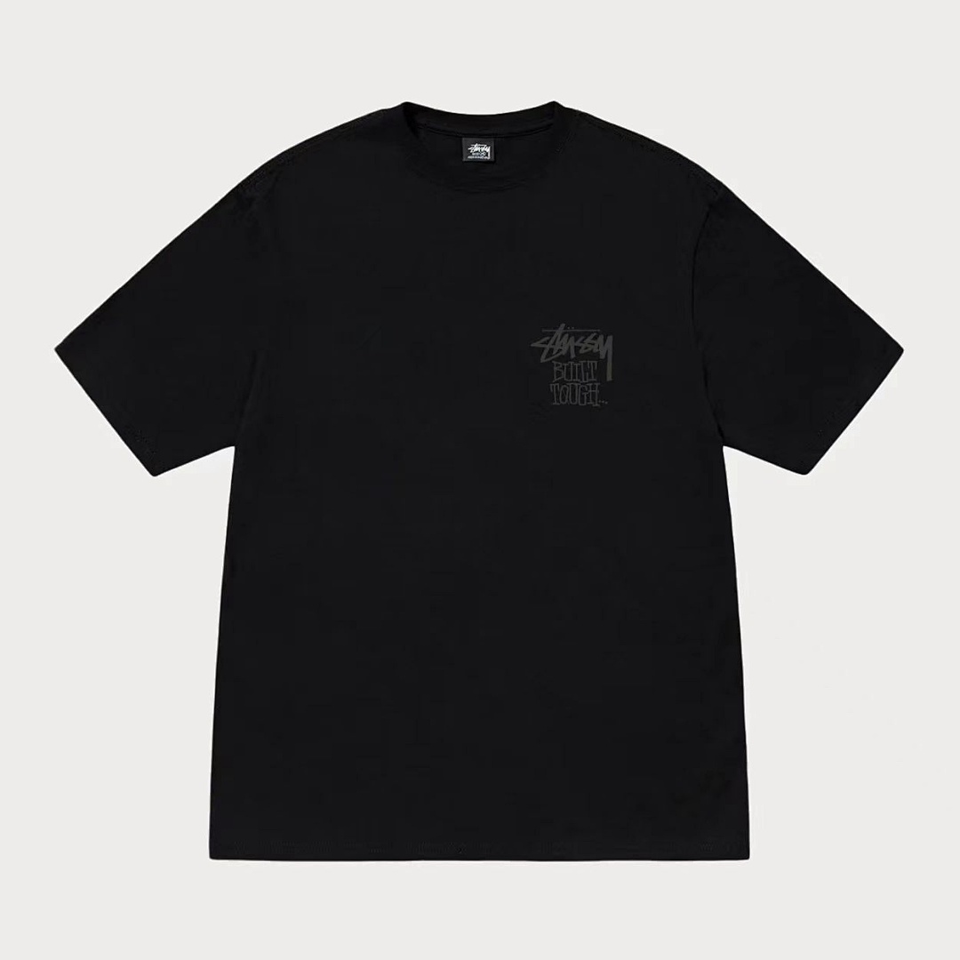 Stussy 108 STU Electric Patch Print Short Sleeve Black White S M L XL Y5210] - Image 4