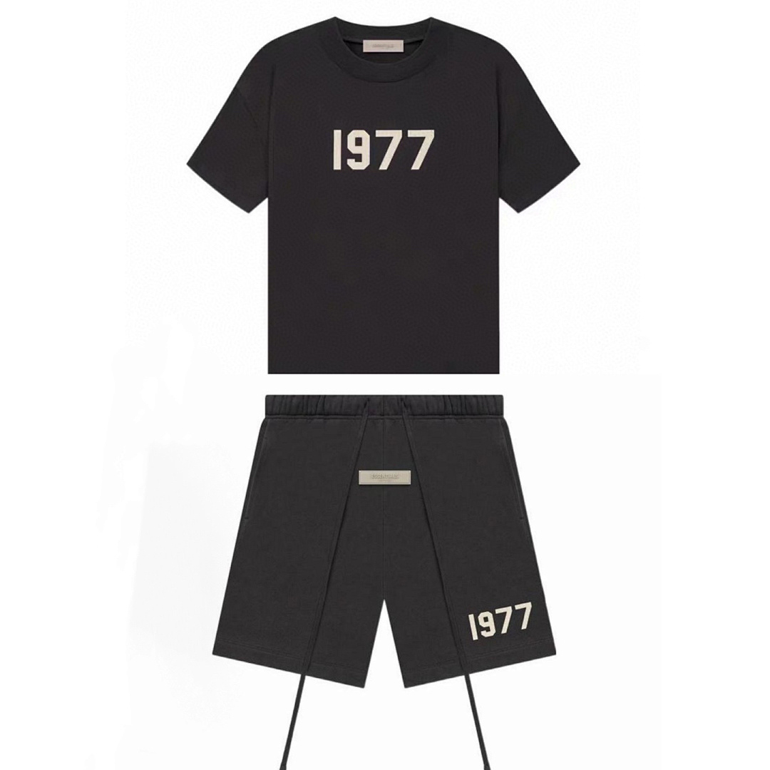 Essentials 148 Ess 1977 SS22 Shorts Iron Velvet Label Lace Short Mens (Black Dark Oatmeal 738) - Image 28