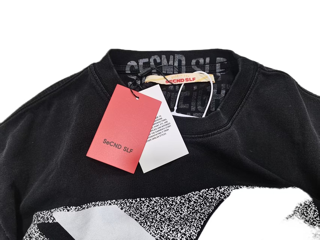 Unbranded 128 SECND SLF Big X Print Short Sleeve : Water Black S M L - Image 5