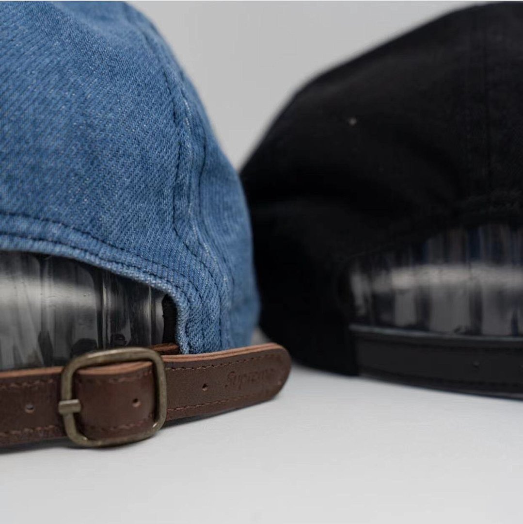 Supreme 118 Sup 23FW WASHED CHINO TWILL CAMP CAP (Red Black) - Image 7