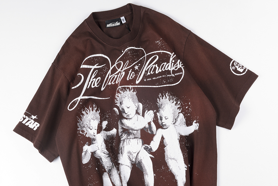 Hellstar 158 Hellstar Studios Ellstar Cherubs T-Shirt Small Sky Short Sleeve Coffee S-XL - Image 5