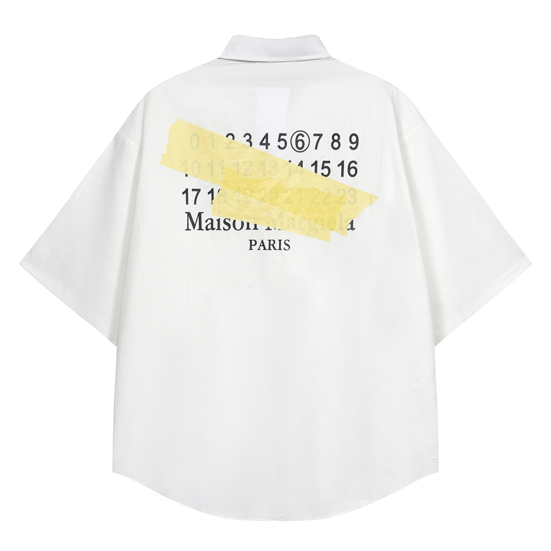 On Running 188 MM6 Maison Margiela LOGO Gum Strap Print Short Sleeve Black White 46 48 50 52 3261# - Image 18