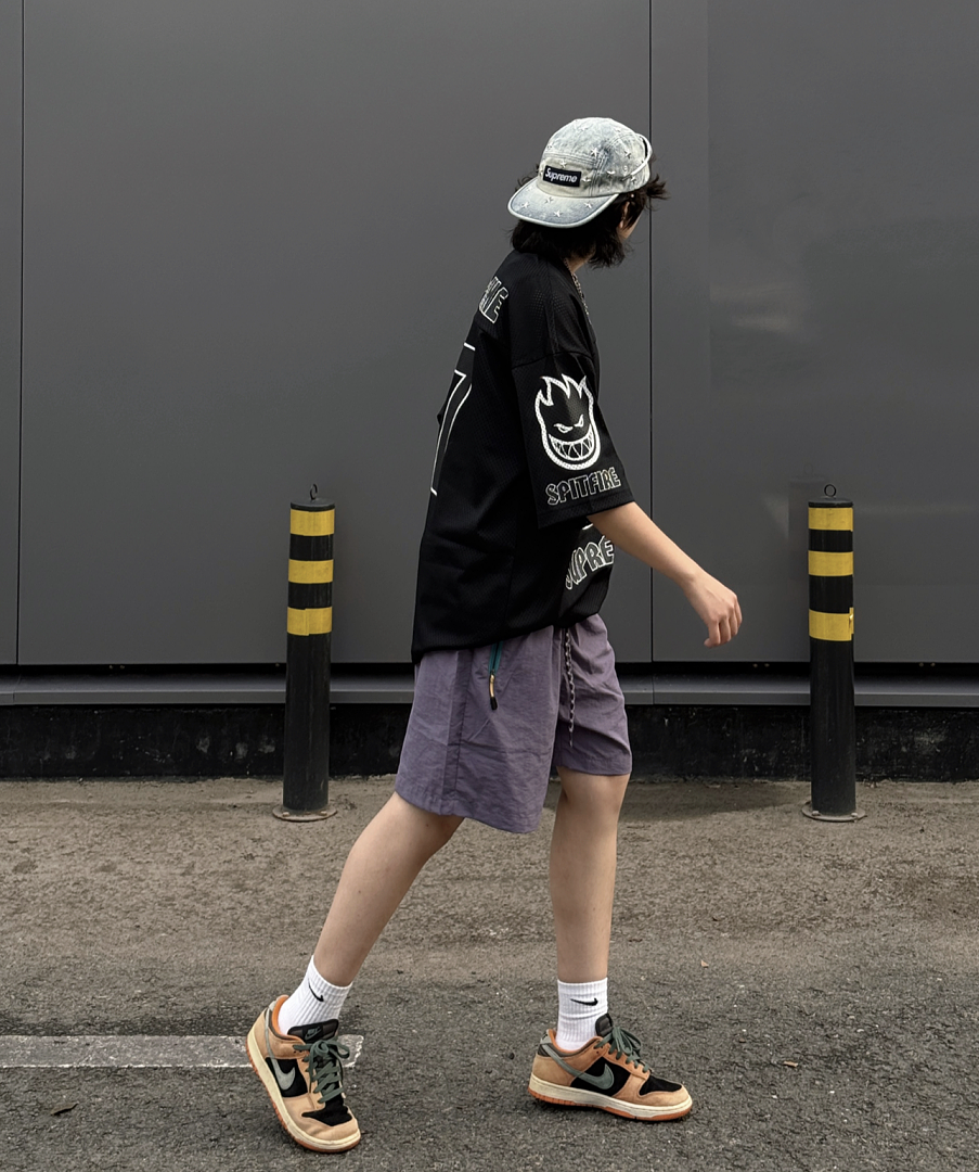 Supreme 218 SPITFIRE FOOTBALL JERSEY Fire Flame V Collar Short Sleeve Olive Black Red S - Image 46