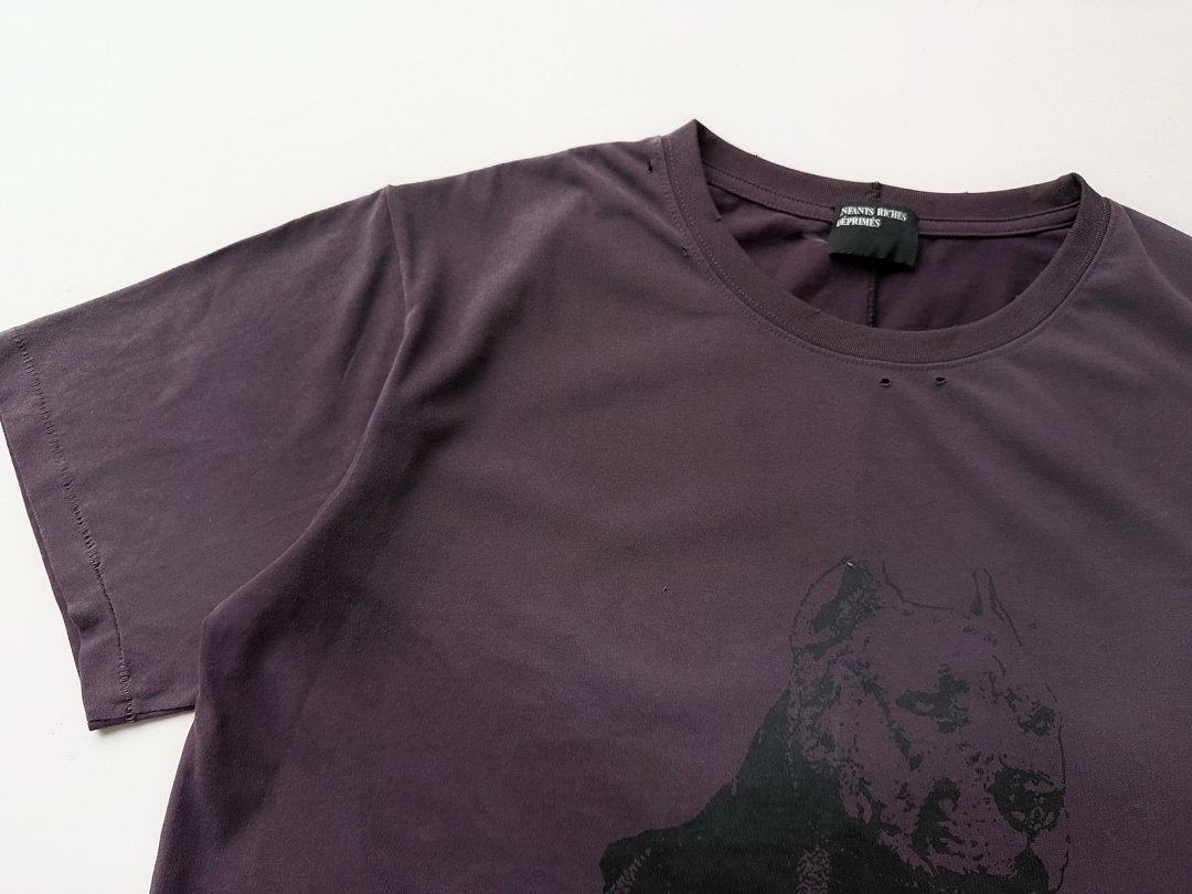 Enfants Riches Deprimes 138 Enfants Riches Deprimes “NA ” Washed Short Sleeve : S M L XL (Purple Coffee) - Image 7